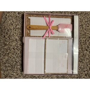 Gartner Studios Pink Spatula Grocery List Pad and 12 Recipe Cards Gift Set New